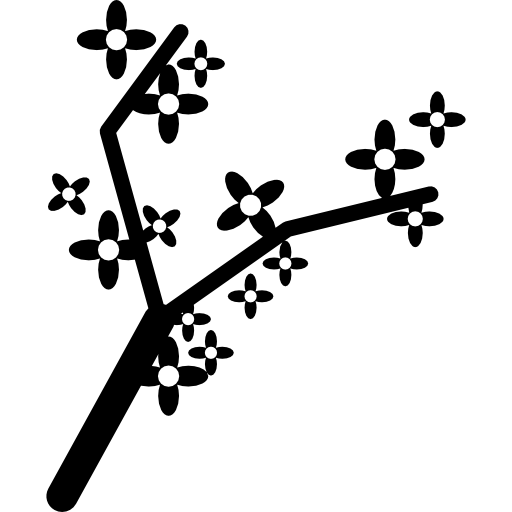 tree twigs with leaf  icon