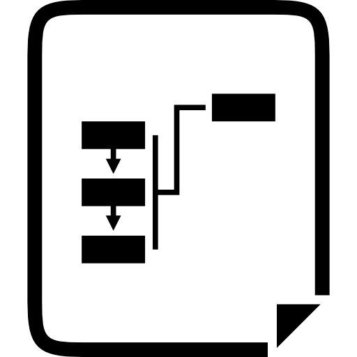 dokument ze schematem blokowym  ikona