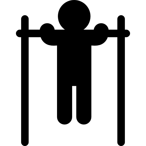 Gymnast balancing on handbar  icon