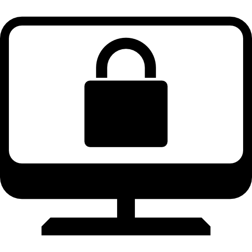 zablokowany ekran komputera stacjonarnego  ikona