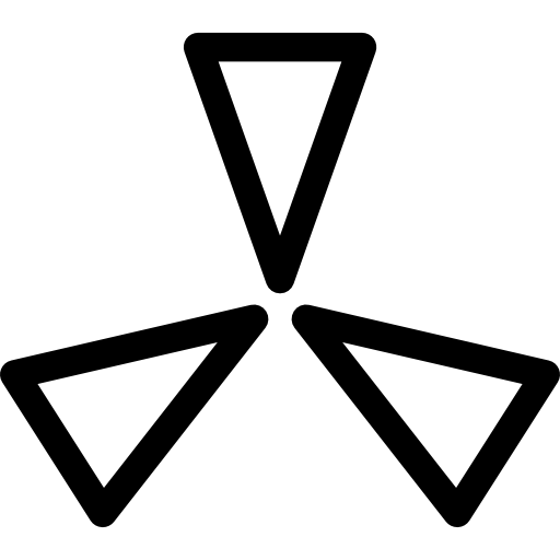 Three triangles forming a triangle  icon