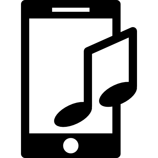 muziek van telefoon  icoon