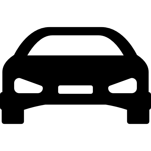 sportieve auto voorzijde  icoon