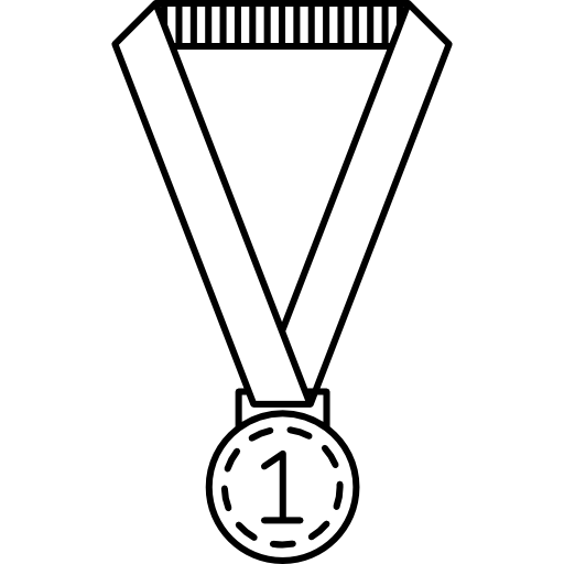medaille ophanging van een lint  icoon