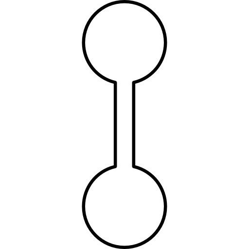 Пара точек с объединением вертикальной линии  иконка