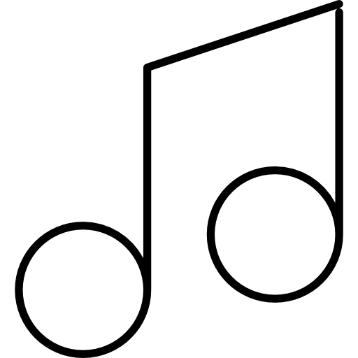 variante di nota musicale con contorno sottile  icona