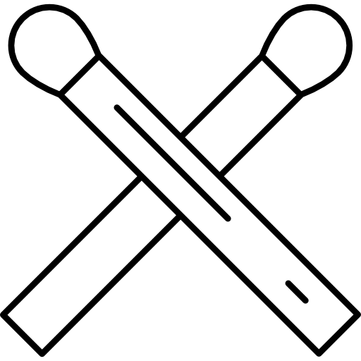 Matchstick cross  icon
