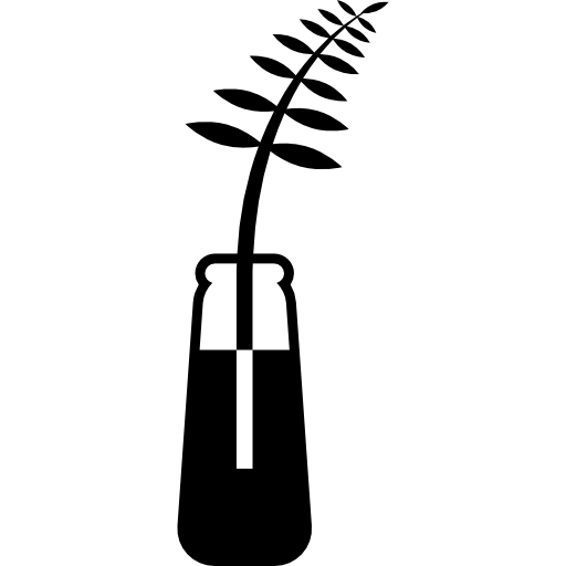 Fern plant on vase  icon