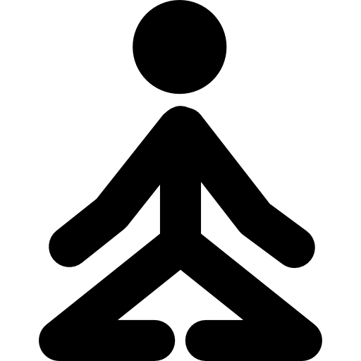 homme de bâton en position de yoga  Icône