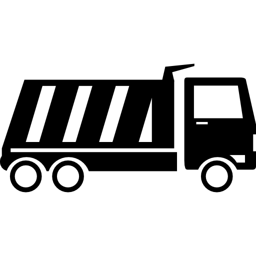vista lateral de la variante del camión volquete  icono