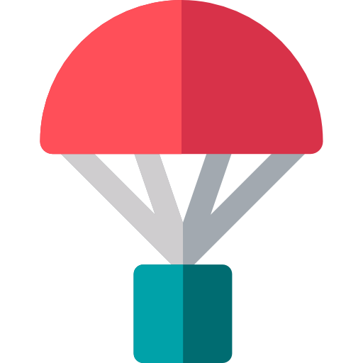 Parachute Basic Rounded Flat icon