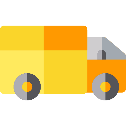 ciężarówka dostawcza Basic Rounded Flat ikona