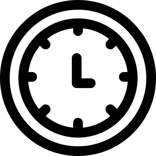 reloj Basic Rounded Lineal icono