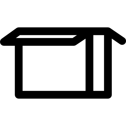 Открытая коробка Basic Rounded Lineal иконка
