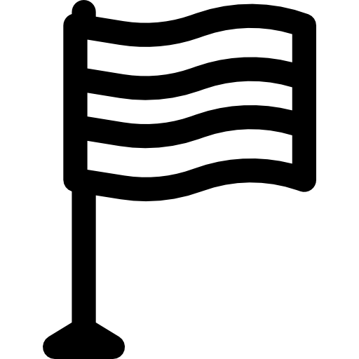 bandera Basic Rounded Lineal icono