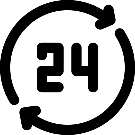 24 시간 Basic Rounded Lineal icon