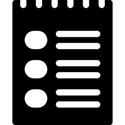 Notepad Basic Rounded Filled icon