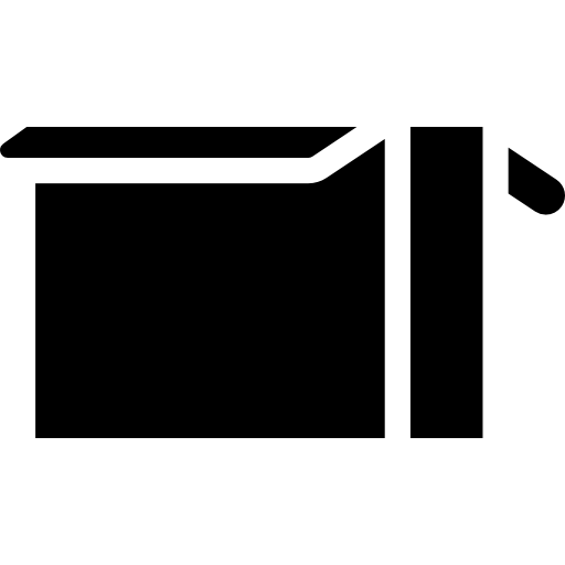 offene box Basic Rounded Filled icon