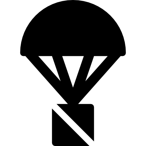 parachute Basic Rounded Filled Icône