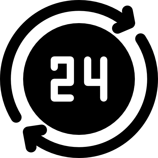 24 ore Basic Rounded Filled icona
