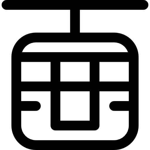 Cable car cabin Basic Rounded Lineal icon