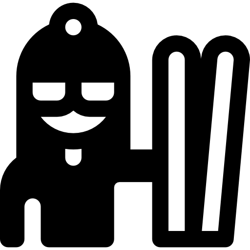 esquiador Basic Rounded Filled icono