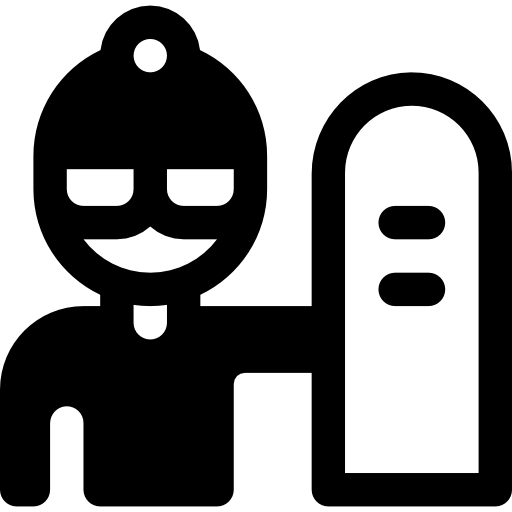 snowboarder Basic Rounded Filled icono