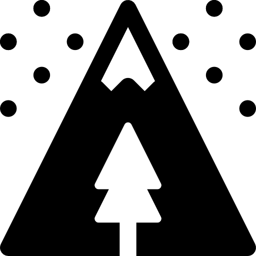 Mountain Basic Rounded Filled icon