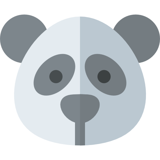 Панда Basic Rounded Flat иконка