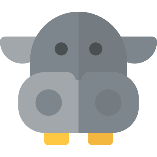 hippopotame Basic Rounded Flat Icône