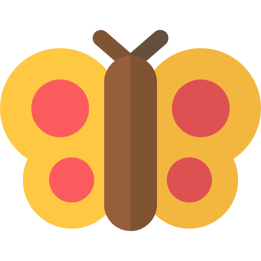 Бабочка Basic Rounded Flat иконка