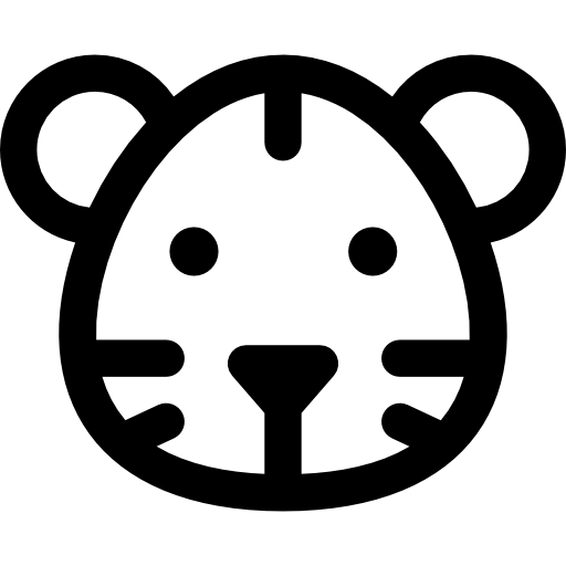 tygrys Basic Rounded Lineal ikona