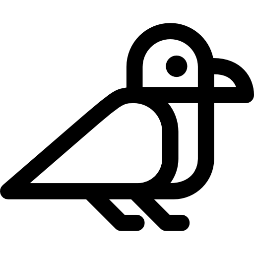 ptak Basic Rounded Lineal ikona