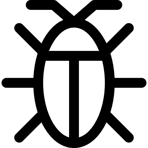 kakkerlak Basic Rounded Lineal icoon