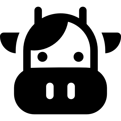 Cow Basic Rounded Filled icon
