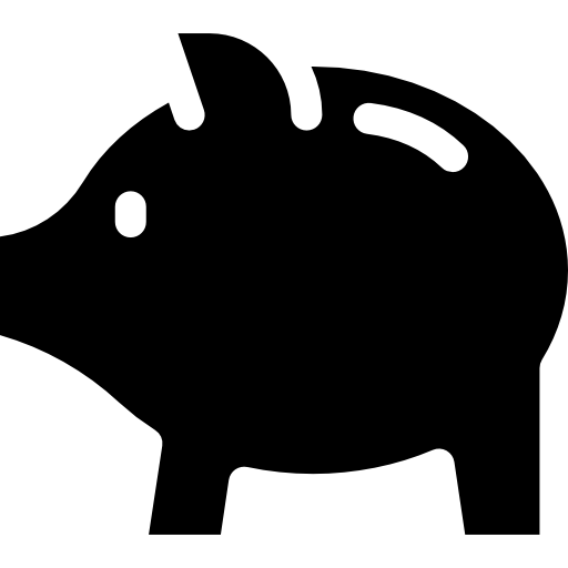 Piggy bank Basic Rounded Filled icon