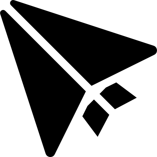 Бумажный самолетик Basic Rounded Filled иконка