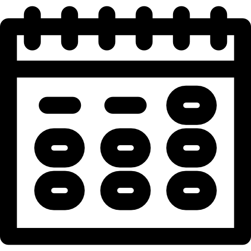 calendario Basic Rounded Lineal icono
