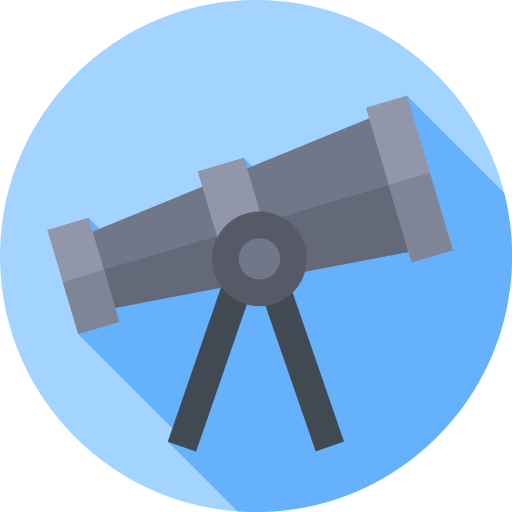 telescoop Flat Circular Flat icoon