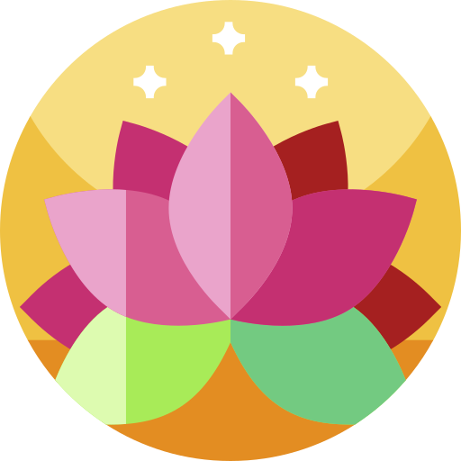 Lotus flower Geometric Flat Circular Flat icon
