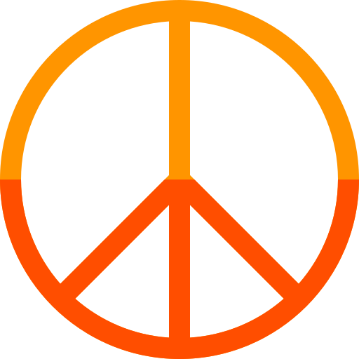 simbolo di pace Basic Rounded Flat icona