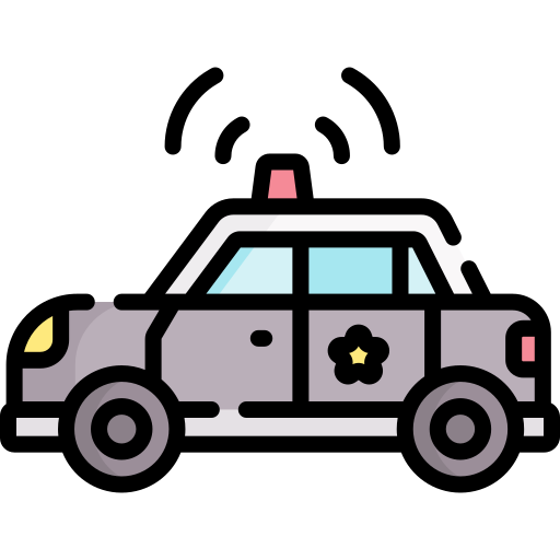 coche de policía Special Lineal color icono