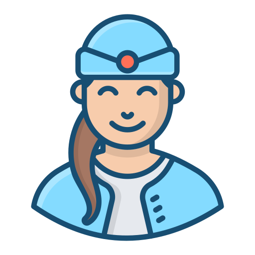 Air hostess Generic Outline Color icon