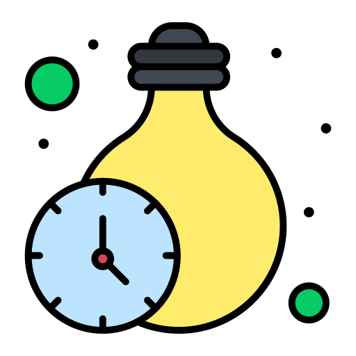 Time management Flatart Icons Lineal Color icon