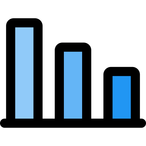 Bar chart Pixel Perfect Lineal Color icon