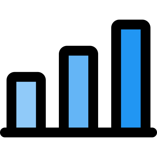 Bar chart Pixel Perfect Lineal Color icon