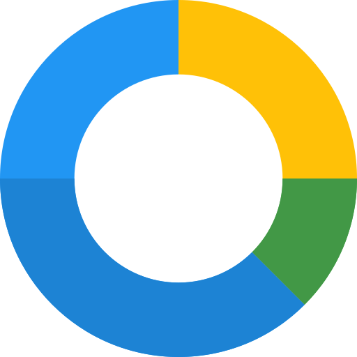 Pie chart Pixel Perfect Flat icon