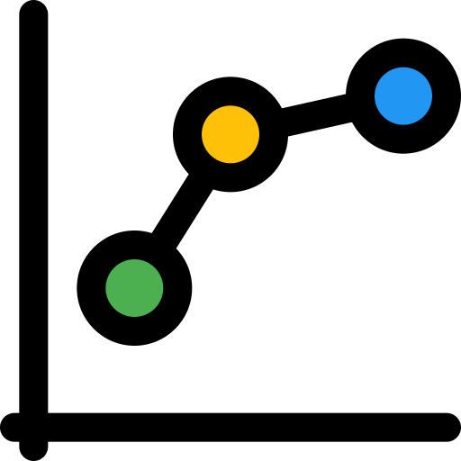 grafico Pixel Perfect Lineal Color icono