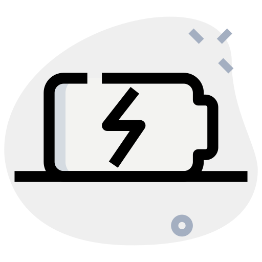 niedriger batteriestatus Generic Rounded Shapes icon