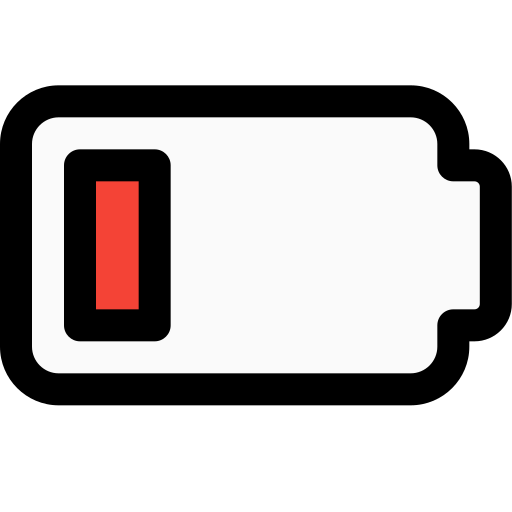 batterij status Pixel Perfect Lineal Color icoon